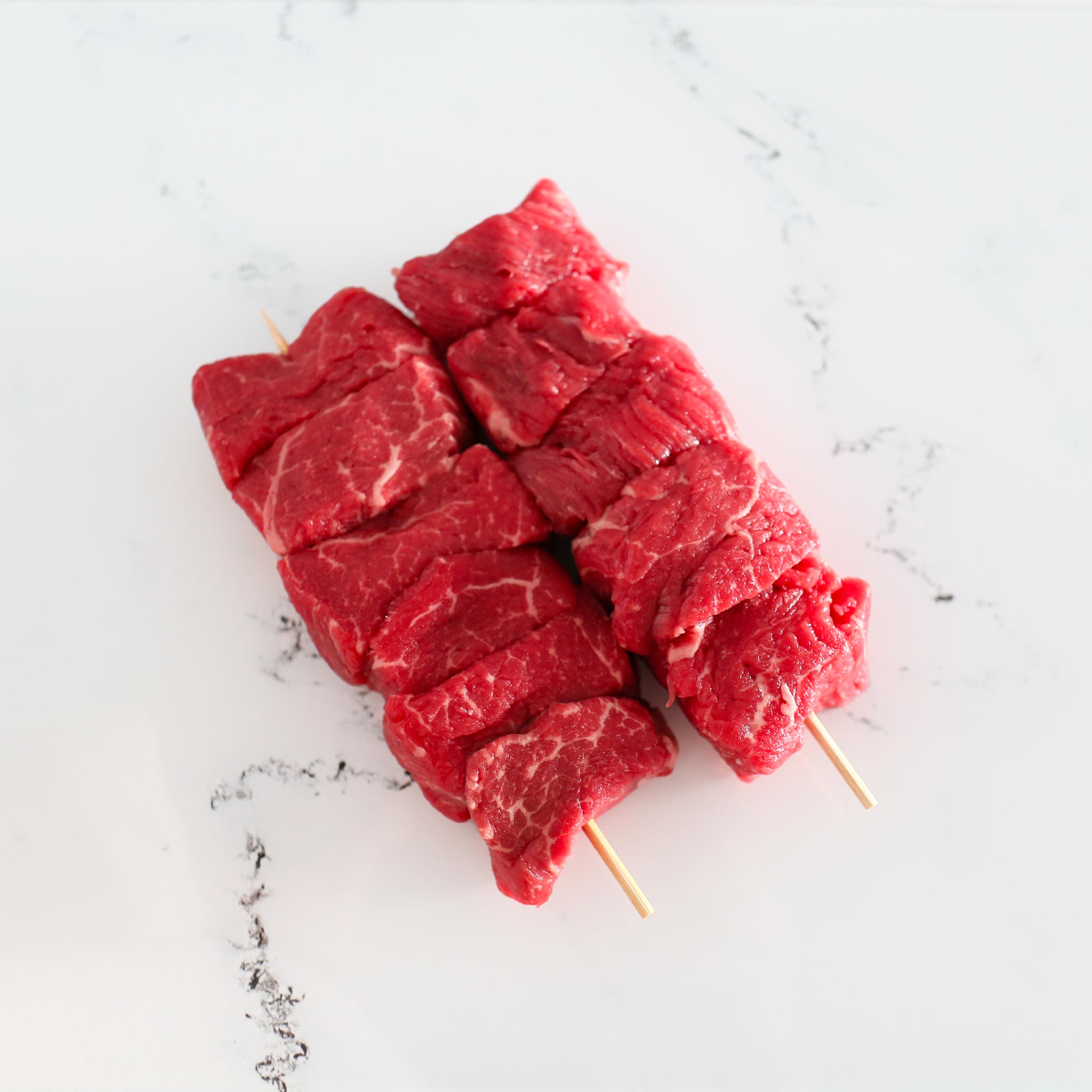 Brochette de filet pur de boeuf