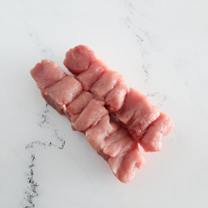 Viande à brochette de porc nature - La Boucherie