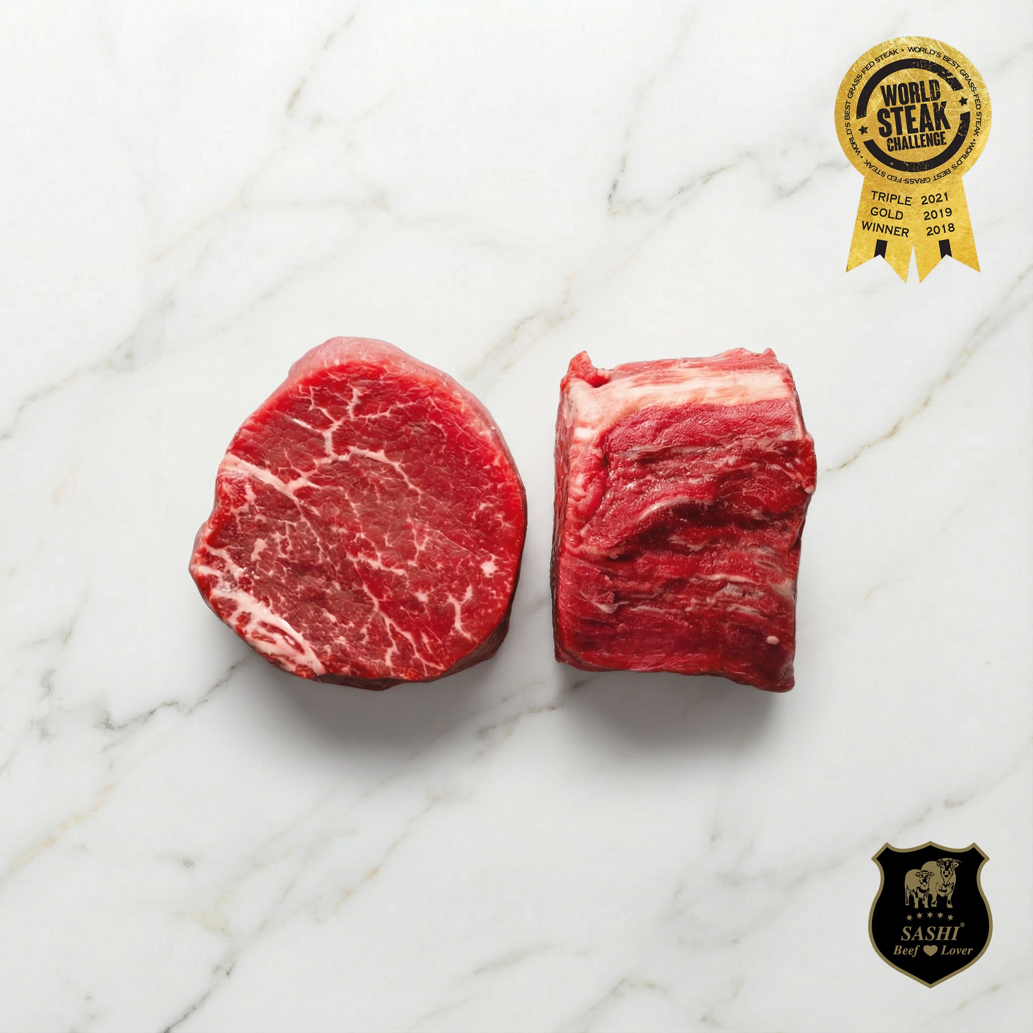 Cœur de filet pur SASHI halal – viande premium persillée et fondante