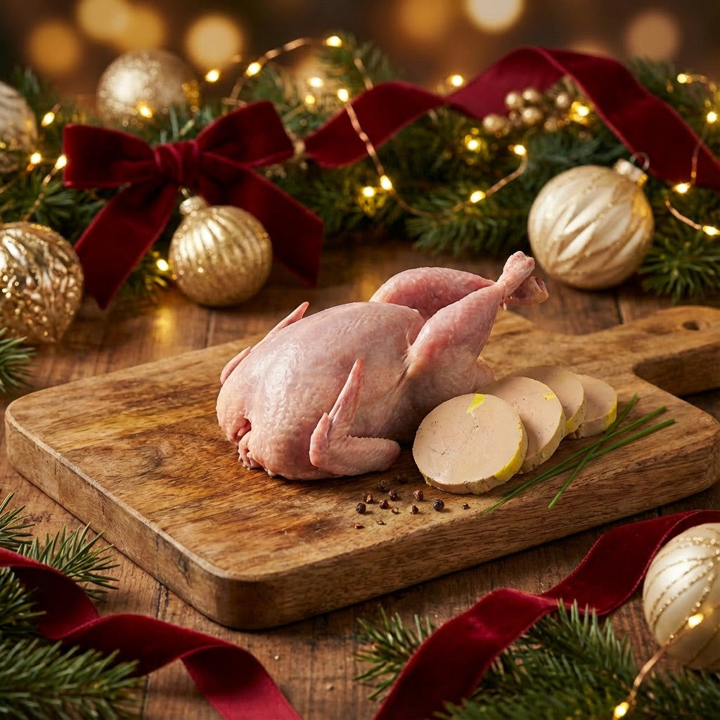 Caille Label Rouge désossée farcie foie gras Halal