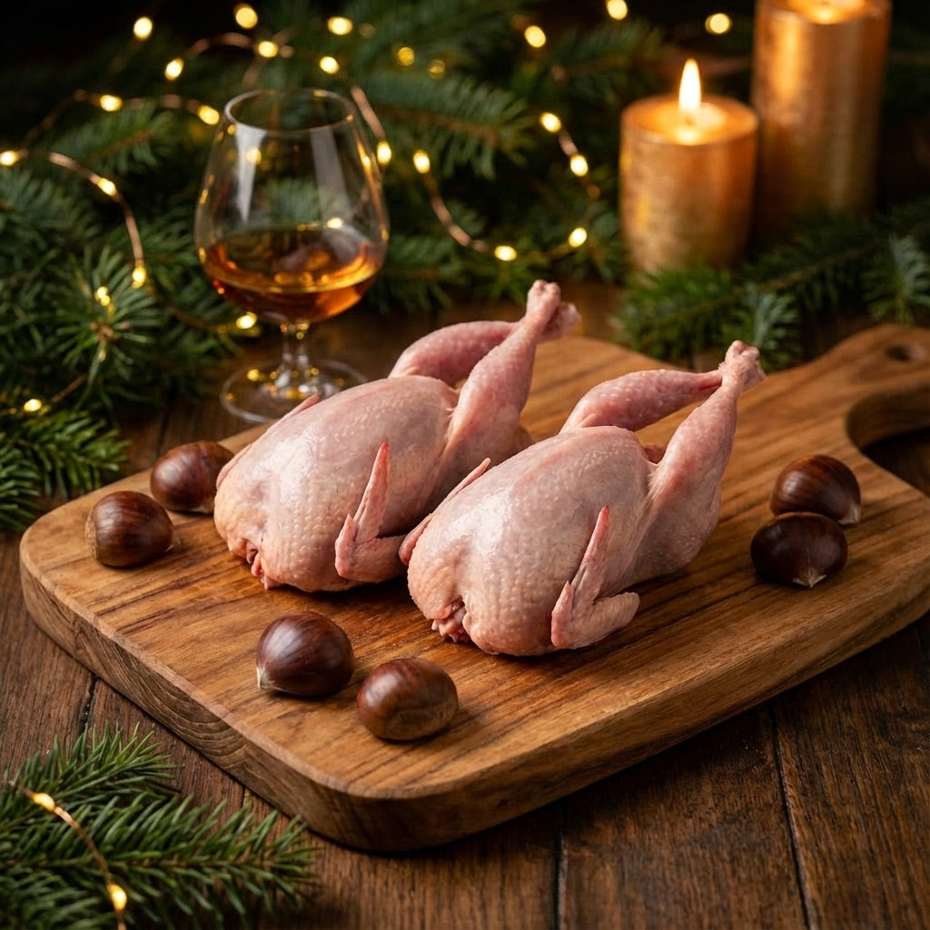 La Boucherie - Caille Label Rouge désossée farcie marron & cognac