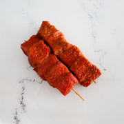 Brochette de filet pur de boeuf mariné